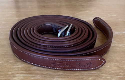 Butet Nylon Lined Calf / Calfskin Stirrup Leathers - Brown - 56" - Excellent!