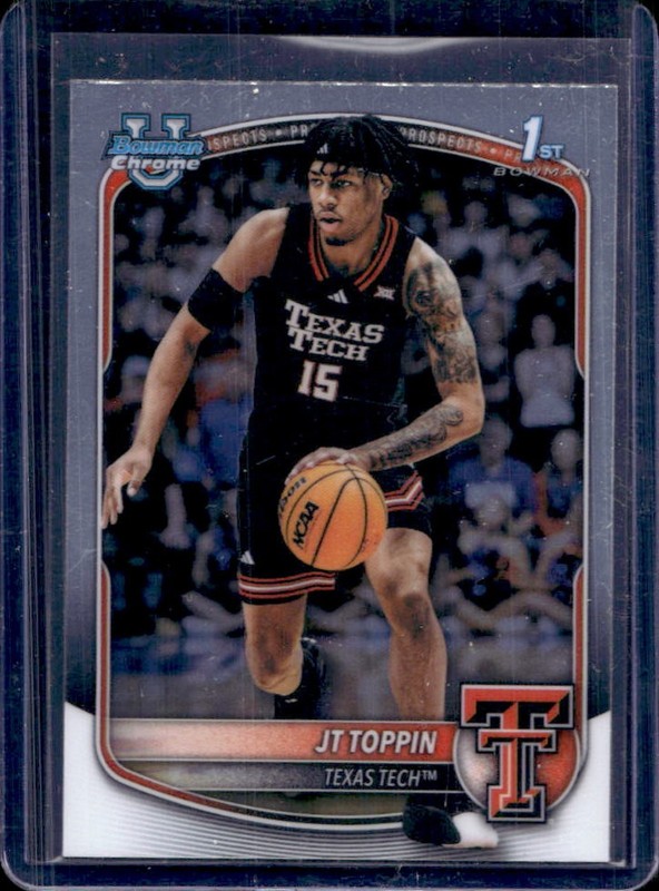 2025-26 Bowman JT Toppin Chrome 1st Prospect #BCP-93 Red Raiders