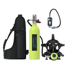 Compact Scuba Escape Device, Lung Tank with Diving Mask, 1L for Safe Diving​