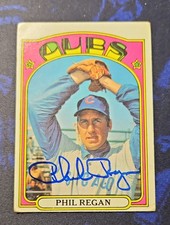 1972 Topps - Phil Regan #485 Auto Chicago Cubs 