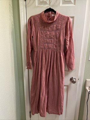 April Cornell Cottage Core Modern Prairie 2 Piece Dress Set Sz Sm Cotton Eyelet