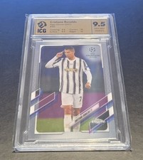 2020-21 Topps Chrome UEFA Champions League Base Soccer Card Cristiano Ronaldo 