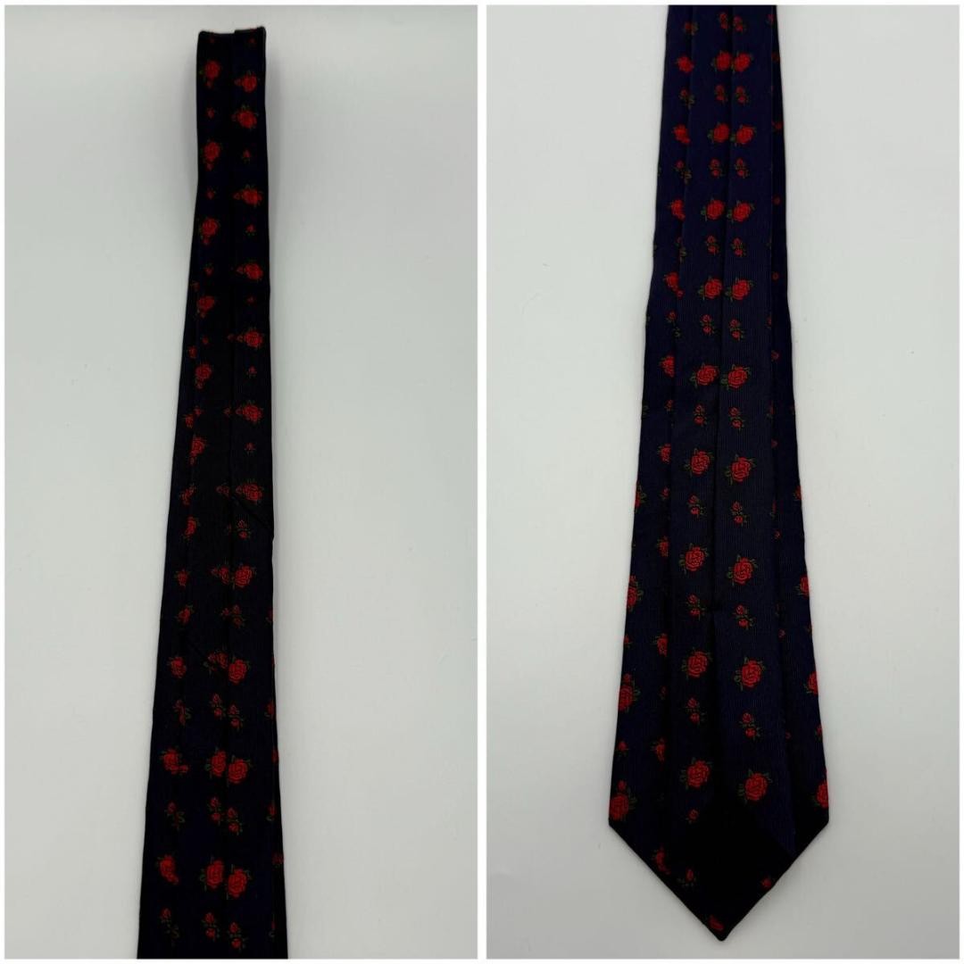 Gucci Tie Navy GG Pattern Interlocking Floral 3.0… - image 7