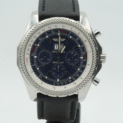 BREITLING BENTLEY MOTORS 6.75 A44362 HERREN UHR 48MM STAHL TOP ZUSTAND PAPIERE