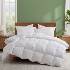 HOTEL Goose Feather Comforter, 300TC 100 Cotton Cover King or Queen Bed Blanket