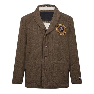 Levi's Blazerjacke Herren Sherpa Gefüttert Fischgrät Skull Patch SX8 Größe M