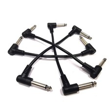 nalu 6Pack 6Inch Guitar Pedal Patch Cables  HighFidelity Shielded 1/4" Instru...