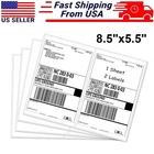 8.5"x5.5" Shipping Labels 2 per sheet Self Adhesive for Laser & Inkjet Printers