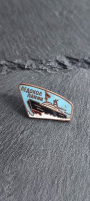 Altes Abzeichen, Atom-Eisbrecher Lenin, 1959, UdSSR, Erster der Welt, 27×15mm.