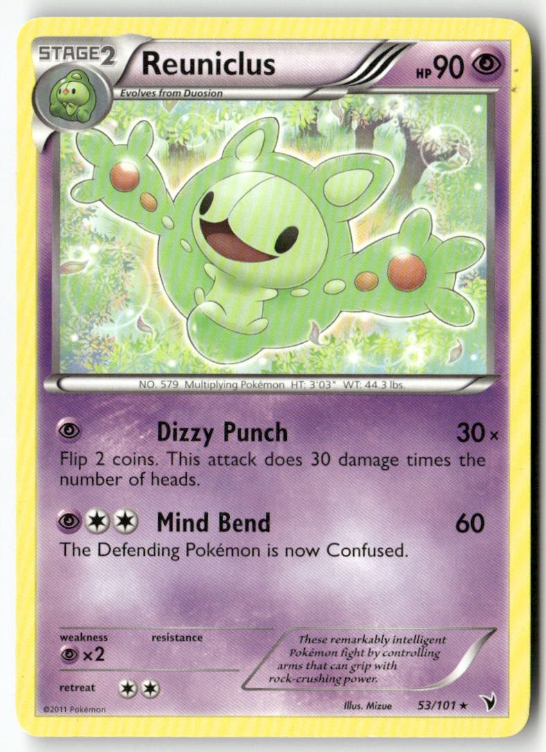 Reuniclus 53/101 Rare Noble Victories Pokemon Lightly Played