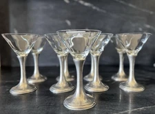 Arte Italica Martini Glasses SET OF NINE (9) MADE IN ITALY
