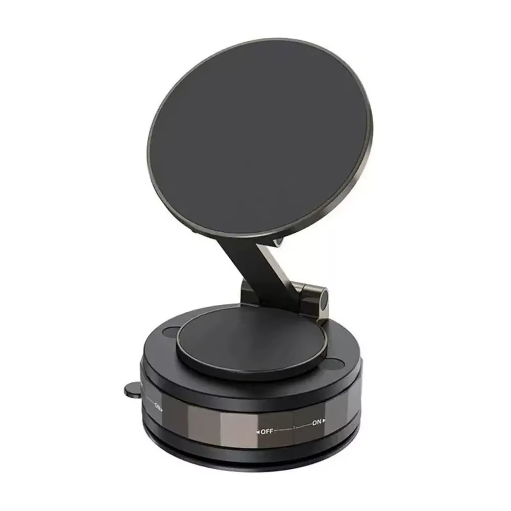 360° Vacuum Magnetic Phone Holder - Suction Cup Car Mount with Foldable Stand