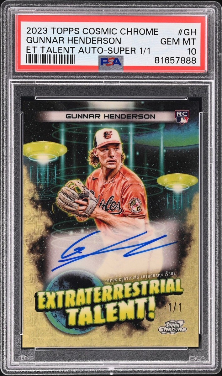 2023 Topps Cosmic Chrome Gunnar Henderson ET Talent Superfractor