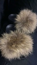 Brown fur slides women 8
