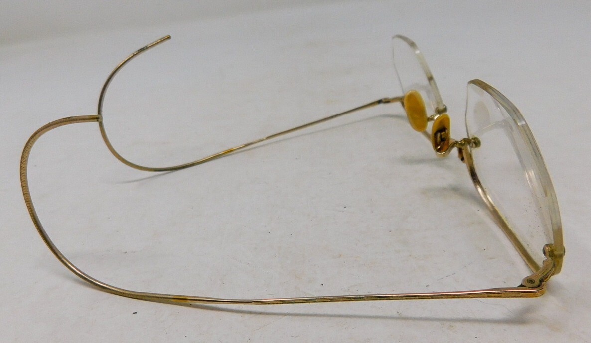 1930's Shuron Hexagon Vintage Eyewear Glasses 1/10 12K Yellow Gold