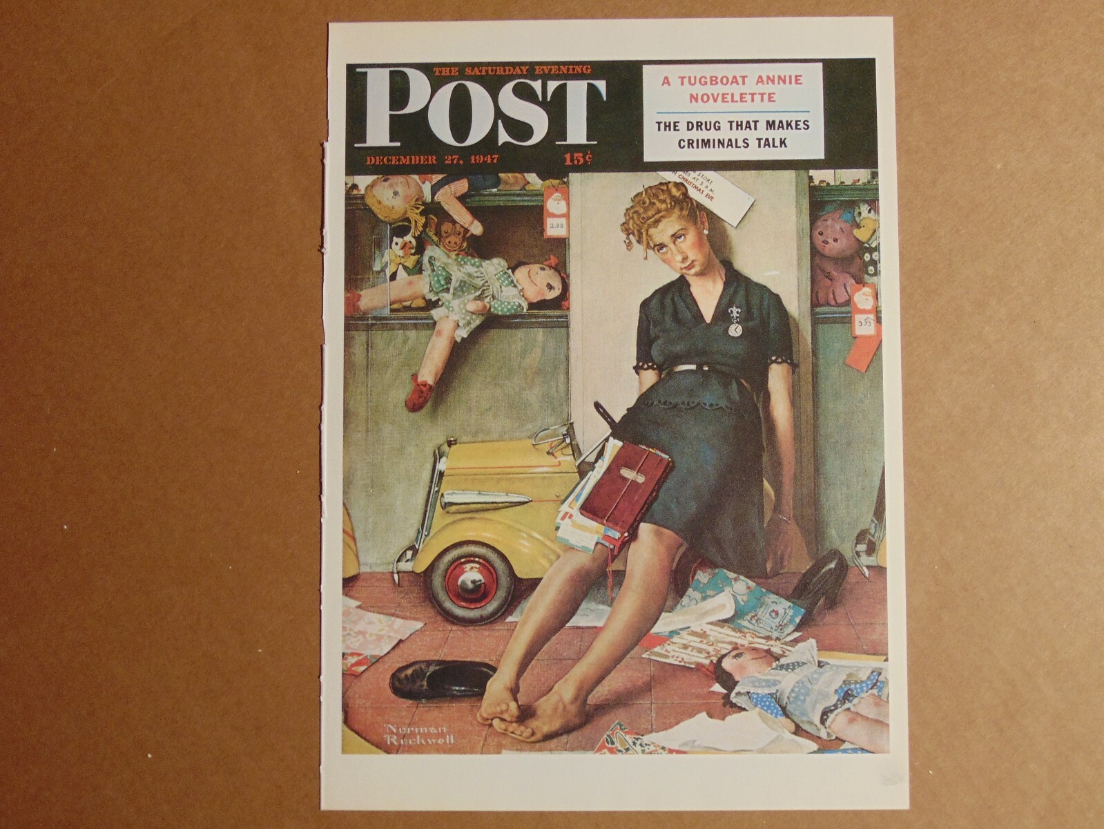 The Saturday Evening Post DEC 27,1947  (REPRINT) Norman Rockwell (COVER ONLY)