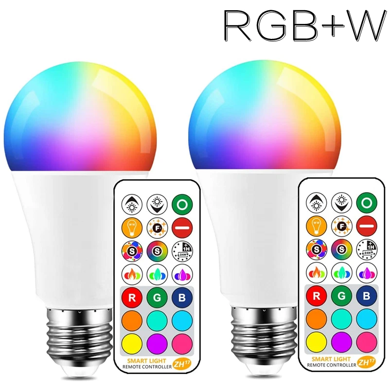 16 Color Changing Magic Light E27 RGB LED Lamp Bulb with Wireless Remote Control