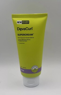 NEW DevaCurl SuperCream Rich Coconut Infused Definer Travel Size 88ml/3oz AUTHNT