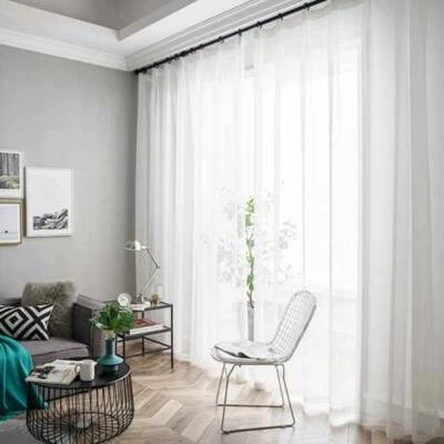 Madison Sheer Pinch Pleat Curtains Easy Care 2 Pcs Sheers