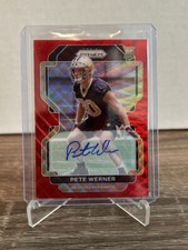 2021 Panini Prizm Pete Werner Red Wave Prizm RC Auto 60/149 #391 Rookie Saints