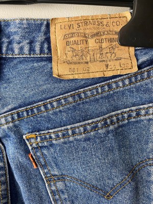 Vintage LEVI'S 881 02 Orange Tab Straight Fit Blue Jeans Mens Size W31 L32  | eBay