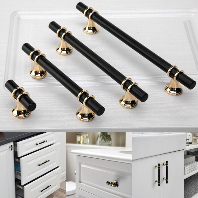 Stainless Steel Kitchen Cabinet Handles Pulls Black Brass Dresser ...