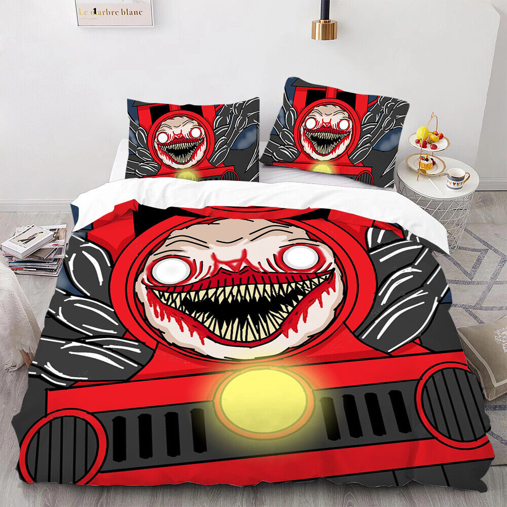 Choo-Choo Charles Game Bedding Set Bed Set Aldult Kid Bedroom Duvetcover Set