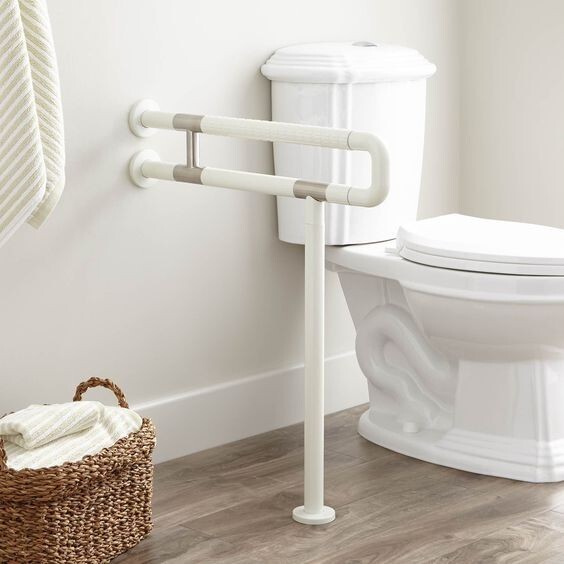 Marion U-Shape Grab Bar with Leg Support off white New in box