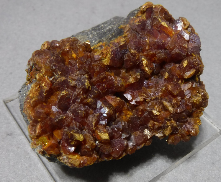 Beautiful Orange Mineral on Hematite Quiruvilca Mine, La Libertad Dept., Peru