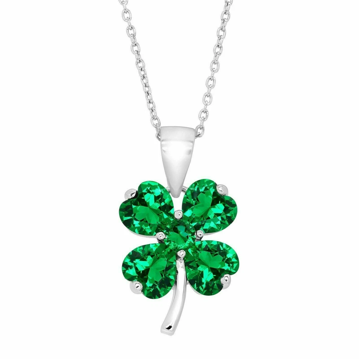 Emerald sale clover necklace