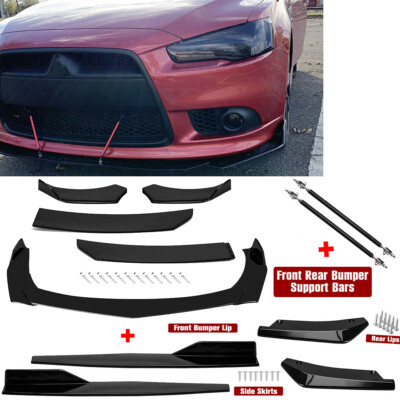 For Mitsubishi Front Rear Bumper Lip Spoiler Splitter Body Kit Side/ Skirt/