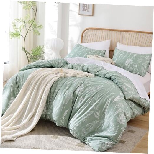 Comforter Set - Floral Comforters Size, Bedding Comforter Queen Sage Green