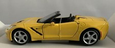 Image of Chevrolet Corvette Stingray Convertible 2014 in yellow 1 :24 scale model, Maisto
