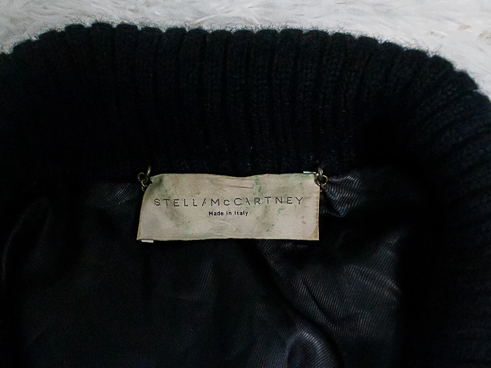 STELLA MCCARTNEY WOMEN'S SIZE 42 SHORT BLACK SWEATER JACKET - Image 3 of 4