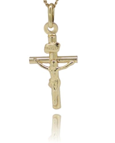 Yellow Gold CRUCIFIX PENDANT Guaranteed Genuine 9ct 9k Gold - Bild 2 von 11