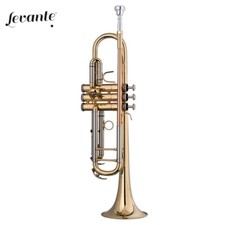 Levante LV-TR5205 Key of Bb Clear Lacquer Trumpet with Case and Mouthpiece