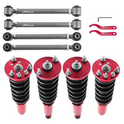 Coilover Suspension Kit + Rear Camber Arms Left & Right For Honda Accord 03-07