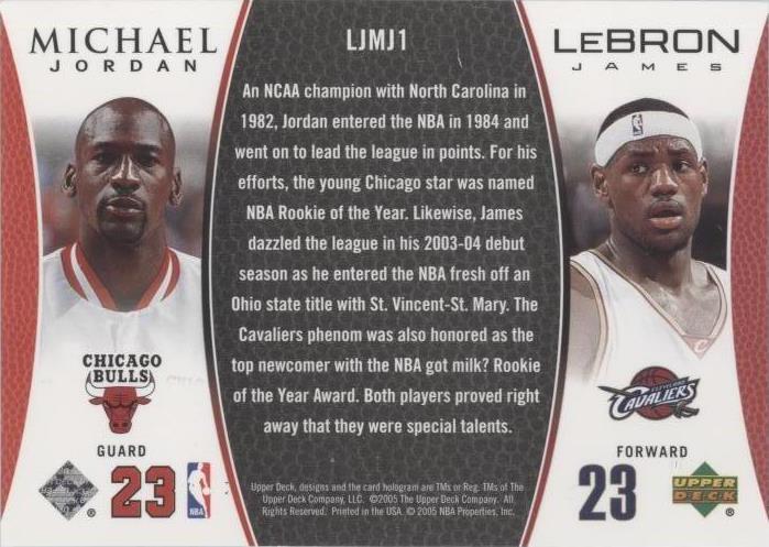 2005-06 Upper Deck Michael Jordan/LeBron James - LeBron James