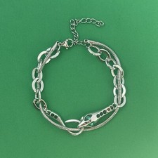 Link Chain Snake Charm Bracelet for Women Men,Streetwear Hip Hop Unisex Bracelet