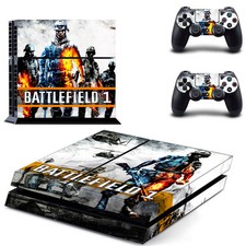 Sony PS4 Console and Controller Skins / Decal -- Battlefield I Design 1  0415 