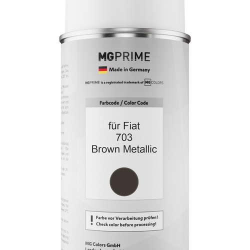 Autolack Spraydose für Fiat 703 Brown Metallic Basislack Sprühdose 400ml - Bild 2 von 7