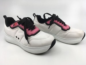prada pink and white sneakers