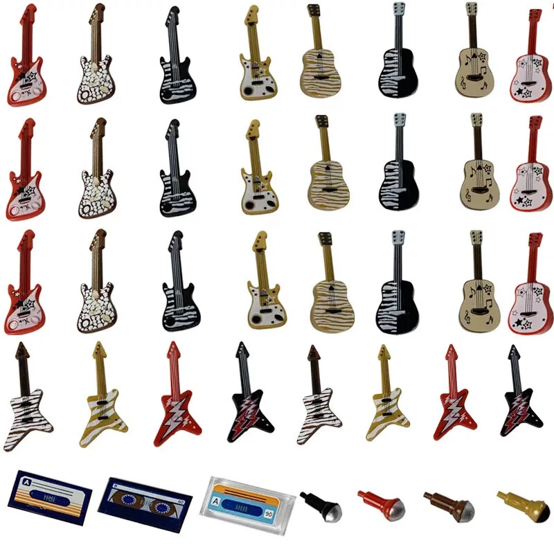 Placa de Guitarra Mochila Cesta Barril City Accesorio Para LEGO Bloque de Construcción Ladrillo Foto 4 de 4