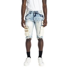 Smoke Rise Utility Fashoin Denim Short Mens Style : Js22237