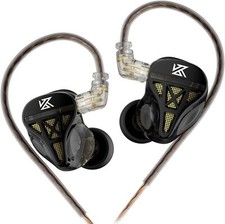 KZ DQS Dynamic Driver Semi-Open HiFi Sound in-Ear Without Mic, Black