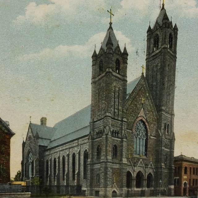 Vintage Postcard Saint Raphael's Church Scene Springfield Ohio 1908 eBay