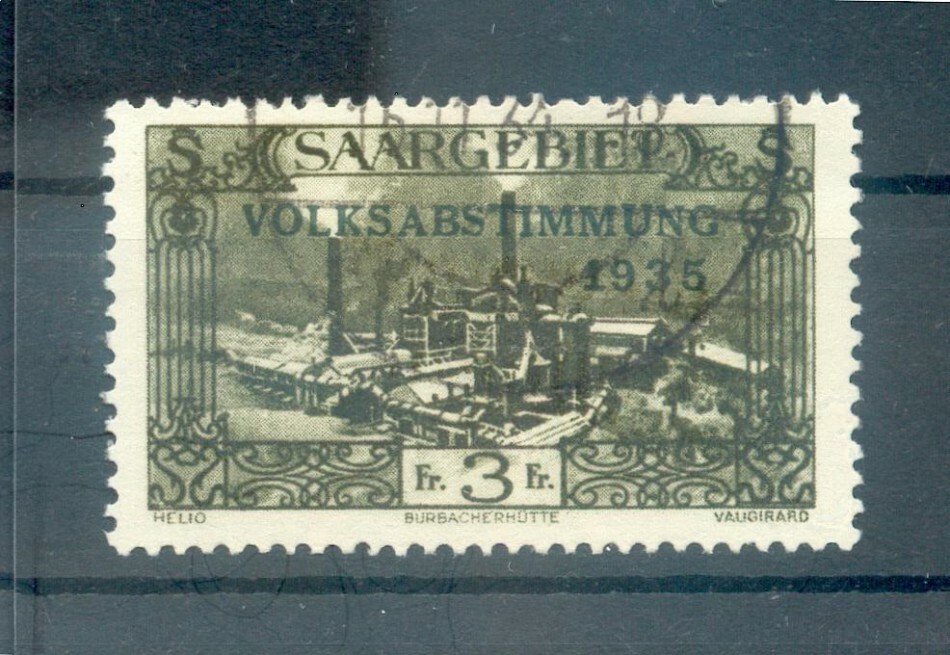 Saar 192I ABART Gest. 100EUR (F3363)