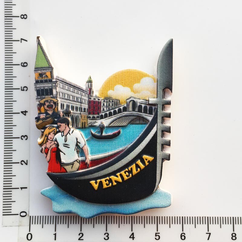 Italy Venice Venezia Gondola Souvenir Gift 3D Resin Refrigerator Fridge