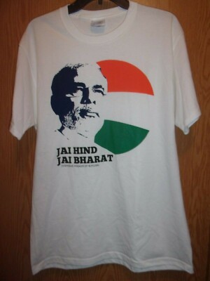JAI HIND JAI BHARAT white L t shirt