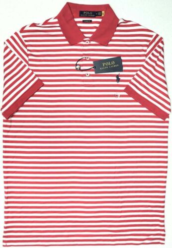 Polo Ralph Lauren Men's SZ S Classic Fit Thin Striped Polo Shirt Red White